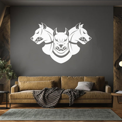 Vinyl Wall Decals Three Headed Cerberus Angry Dog Patrol Garage Multiple Size Options
