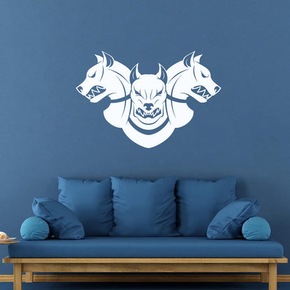 Vinyl Wall Decals Three Headed Cerberus Angry Dog Patrol Garage Multiple Size Options