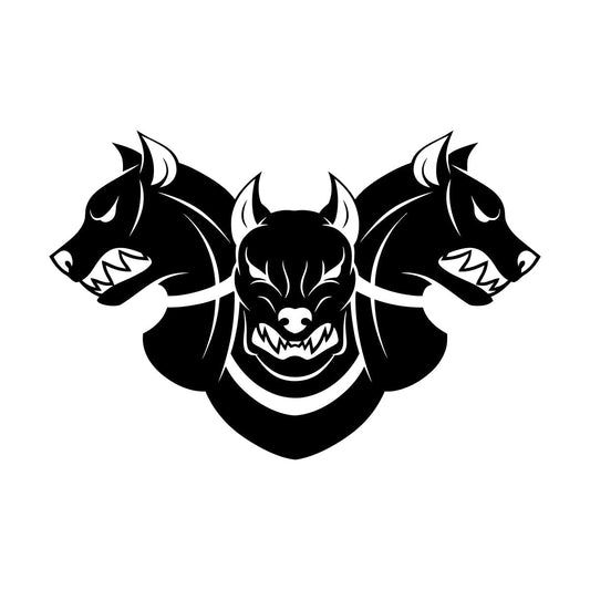 Vinyl Wall Decals Three Headed Cerberus Angry Dog Patrol Garage Multiple Size Options