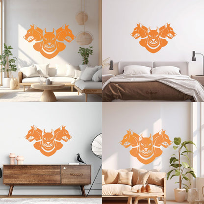 Vinyl Wall Decals Three Headed Cerberus Angry Dog Patrol Garage Multiple Size Options