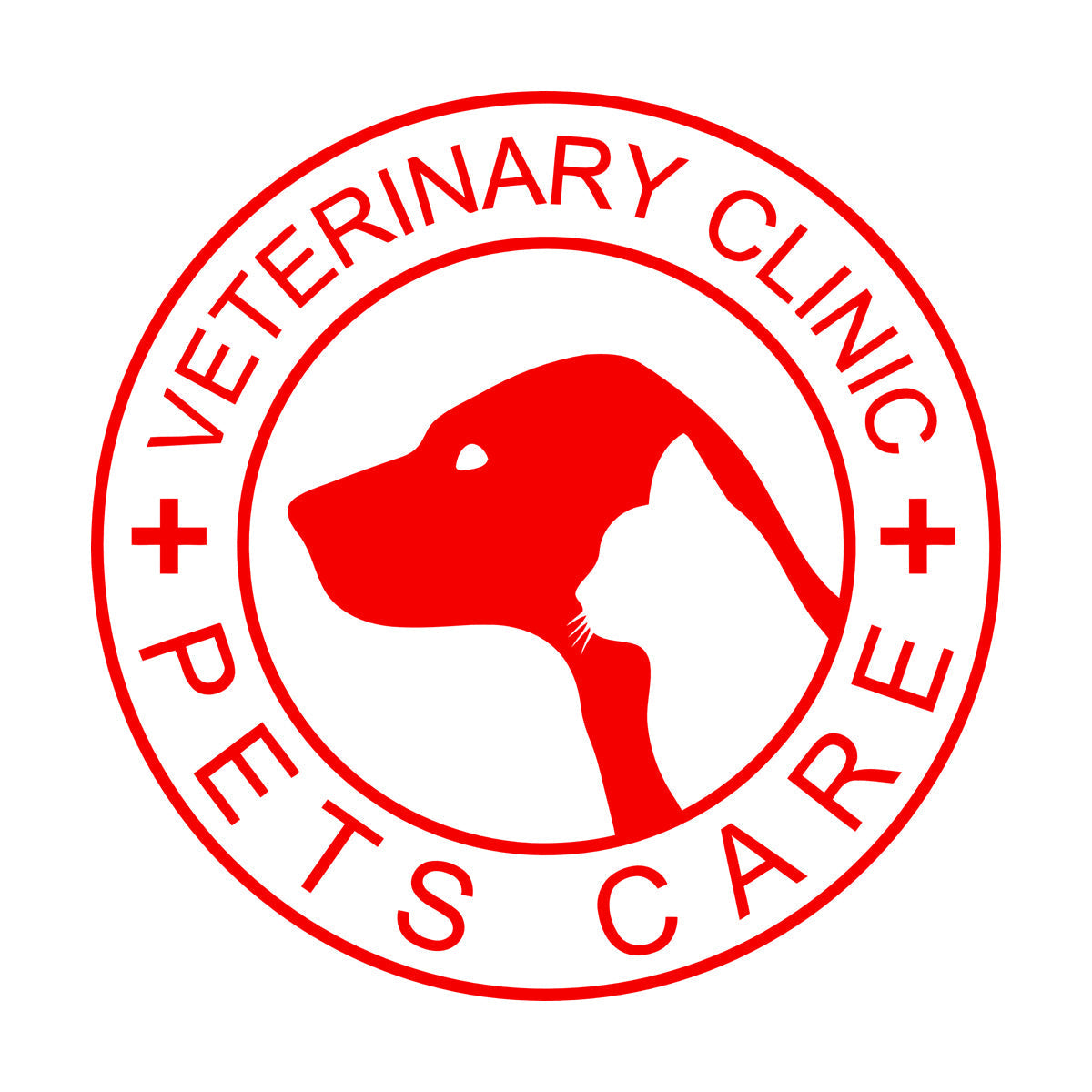 Engraving Decals Veterinary Care Cente Pet Hospital Dog Head Waterproof