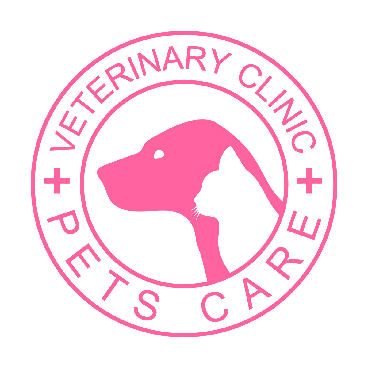 Engraving Decals Veterinary Care Cente Pet Hospital Dog Head Waterproof