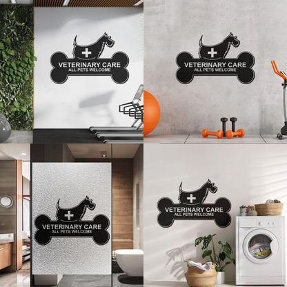 Mural And Wall Vinyl Decal Veterinary Care Signboard Pet Dog Bone It Won'T Fall Off