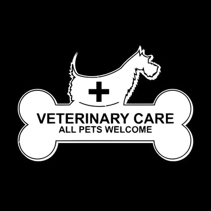 Mural And Wall Vinyl Decal Veterinary Care Signboard Pet Dog Bone It Won'T Fall Off