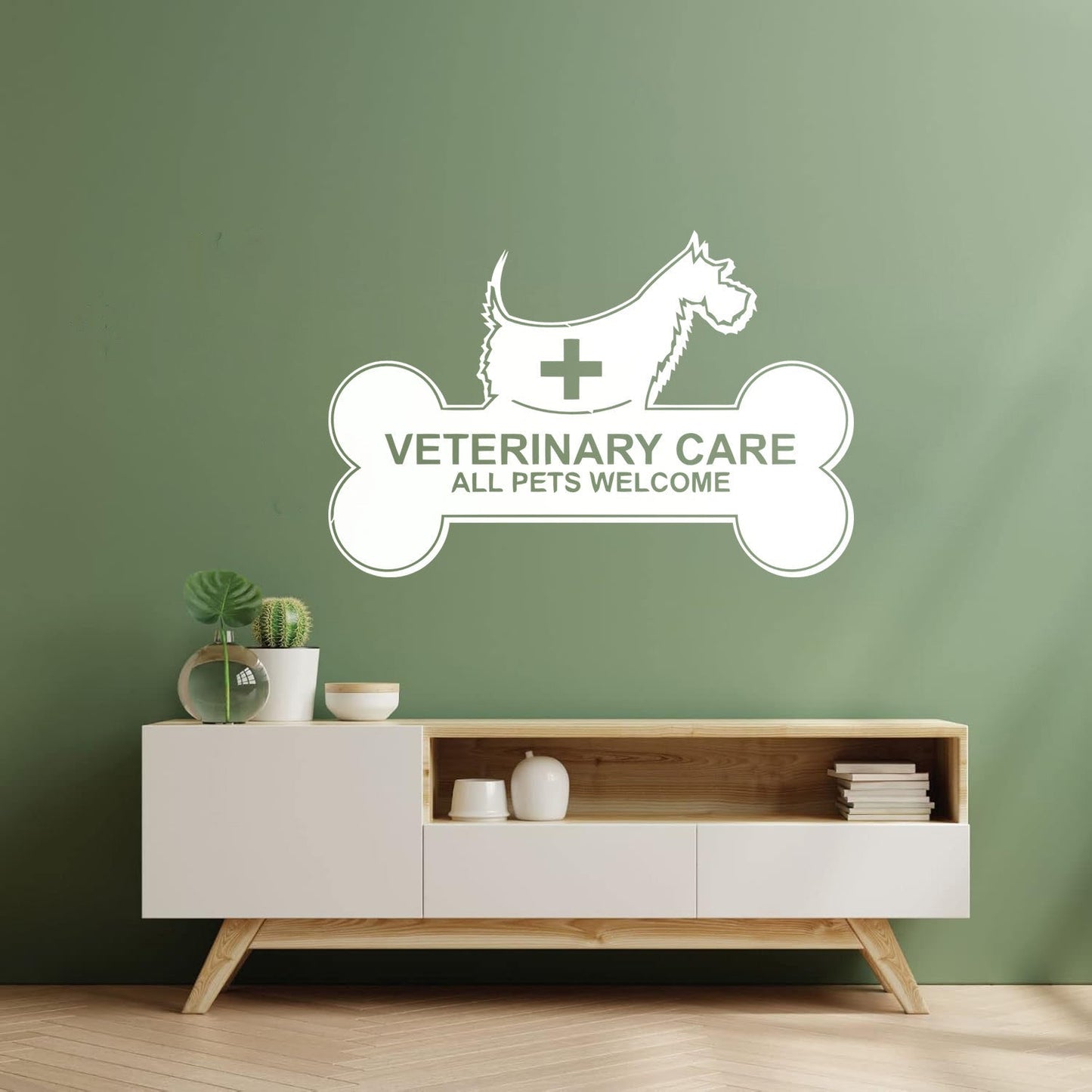 Mural And Wall Vinyl Decal Veterinary Care Signboard Pet Dog Bone It Won'T Fall Off