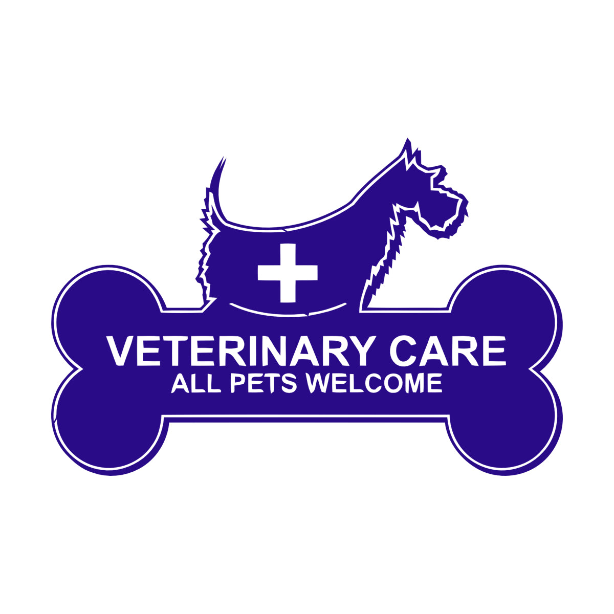 Mural And Wall Vinyl Decal Veterinary Care Signboard Pet Dog Bone It Won'T Fall Off