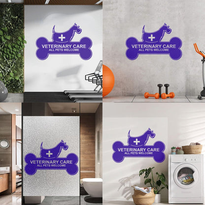 Mural And Wall Vinyl Decal Veterinary Care Signboard Pet Dog Bone It Won'T Fall Off