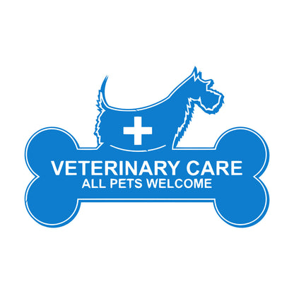 Mural And Wall Vinyl Decal Veterinary Care Signboard Pet Dog Bone It Won'T Fall Off