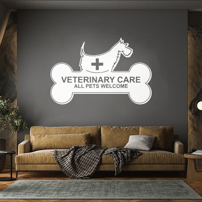 Mural And Wall Vinyl Decal Veterinary Care Signboard Pet Dog Bone It Won'T Fall Off