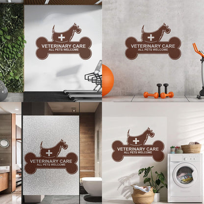 Mural And Wall Vinyl Decal Veterinary Care Signboard Pet Dog Bone It Won'T Fall Off