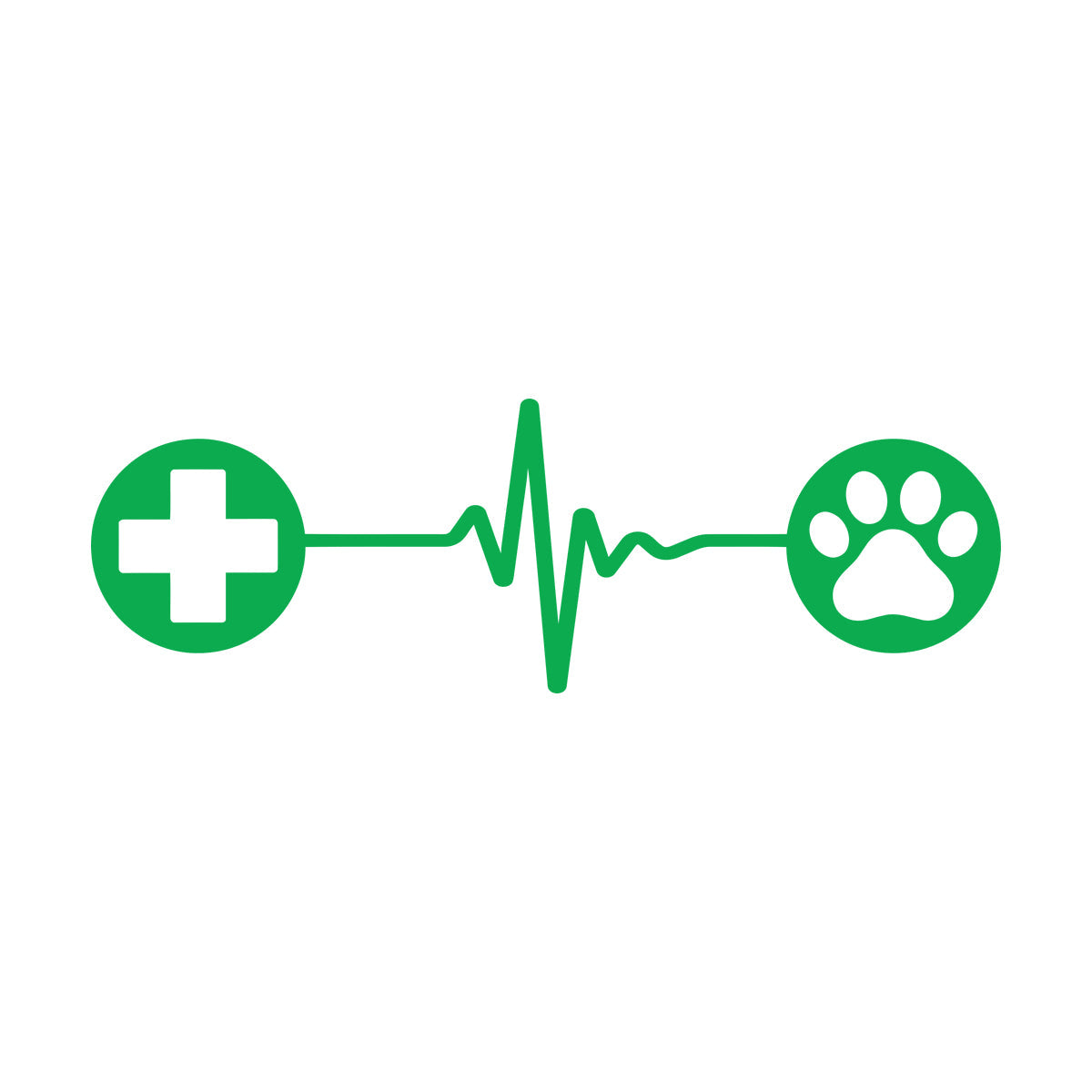 Fine Carving Stickers Veterinary Emblem Of Dog Paw And Medical Cross Art Decoration