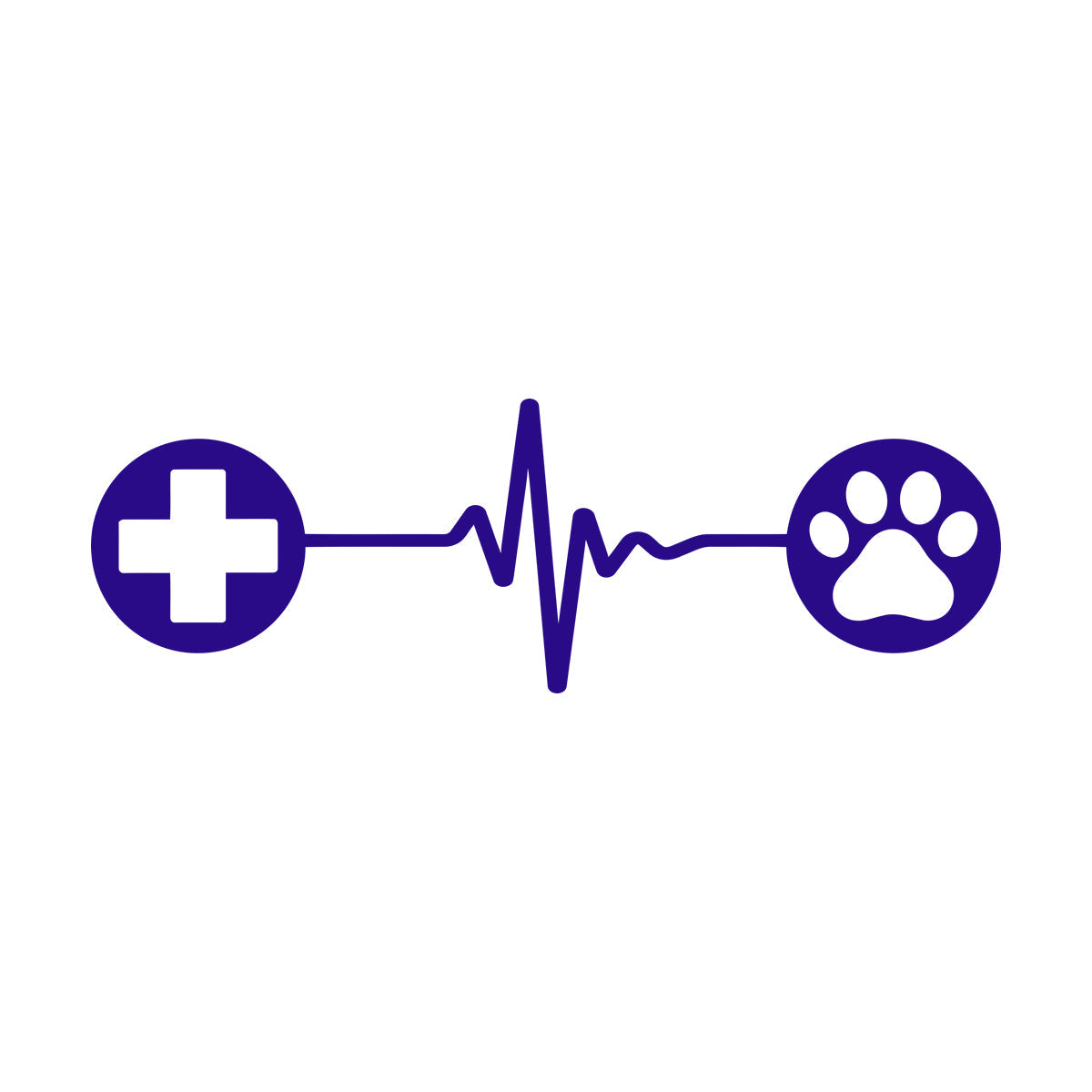 Fine Carving Stickers Veterinary Emblem Of Dog Paw And Medical Cross Art Decoration