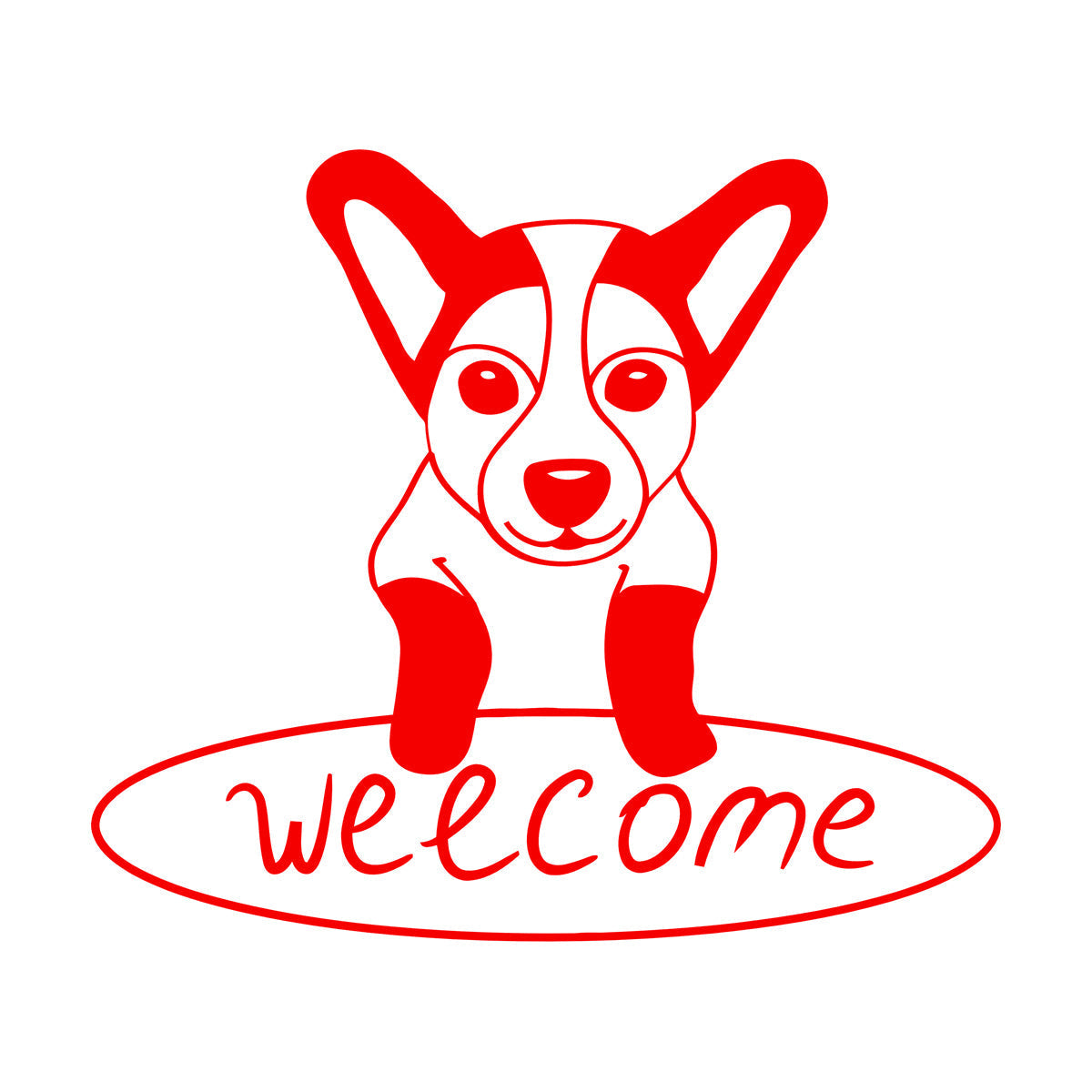 Fine Carving Decals Welcome Lettering Dog Puppy Sweet Home Car Body Decoration
