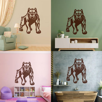 Evil Angry Dog Pit Bull Beast Pet Wall Decals Paster Paper Self Adhesive