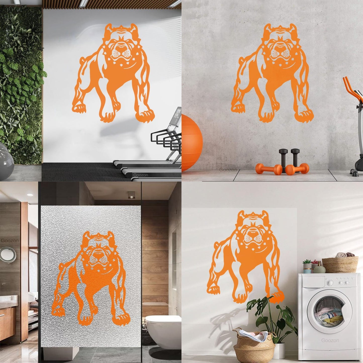 Evil Angry Dog Pit Bull Beast Pet Wall Decals Paster Paper Self Adhesive