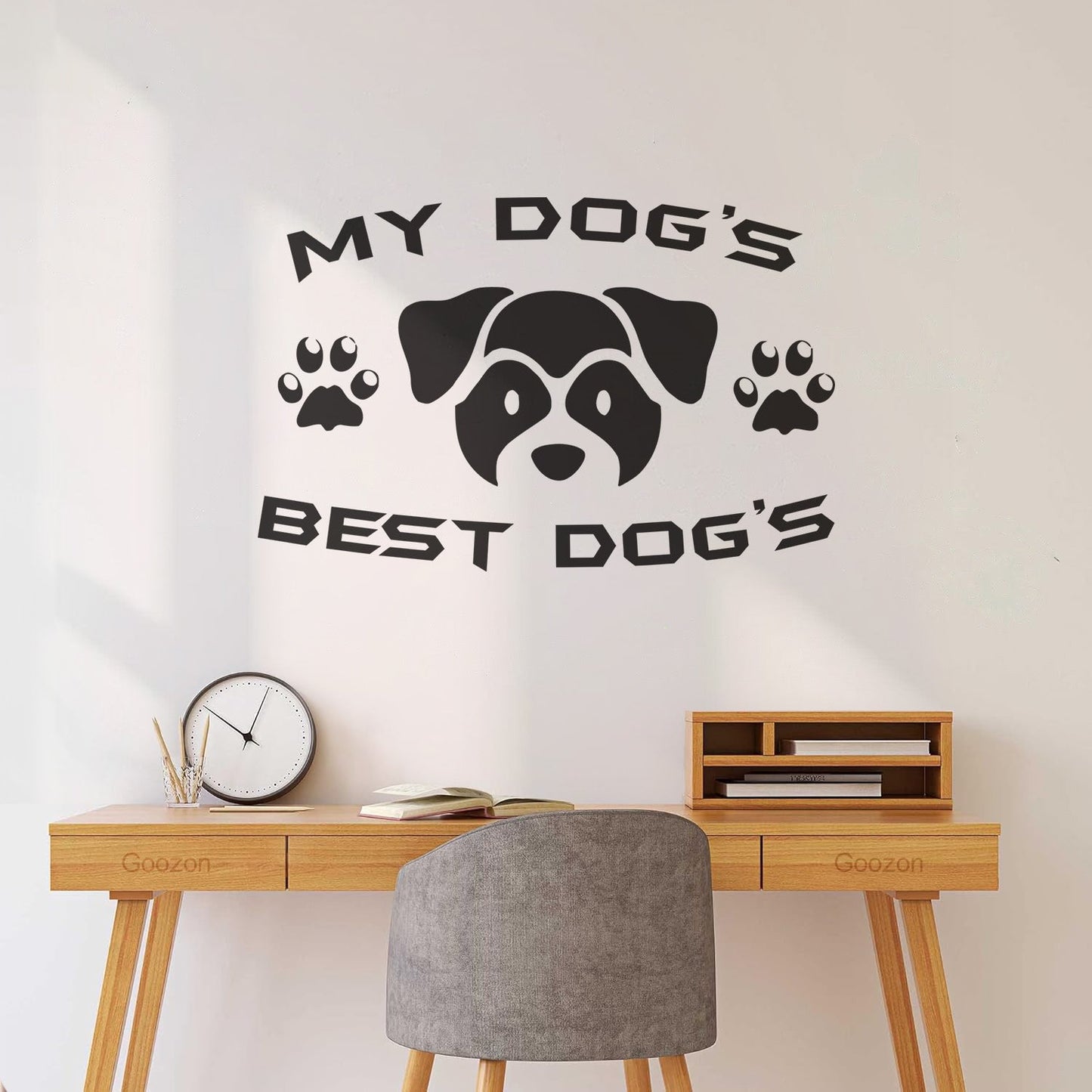 Vinyl Wall Decals Pet Dog Inscription Words Friend Puppy Equipped With Transfer Film Kit