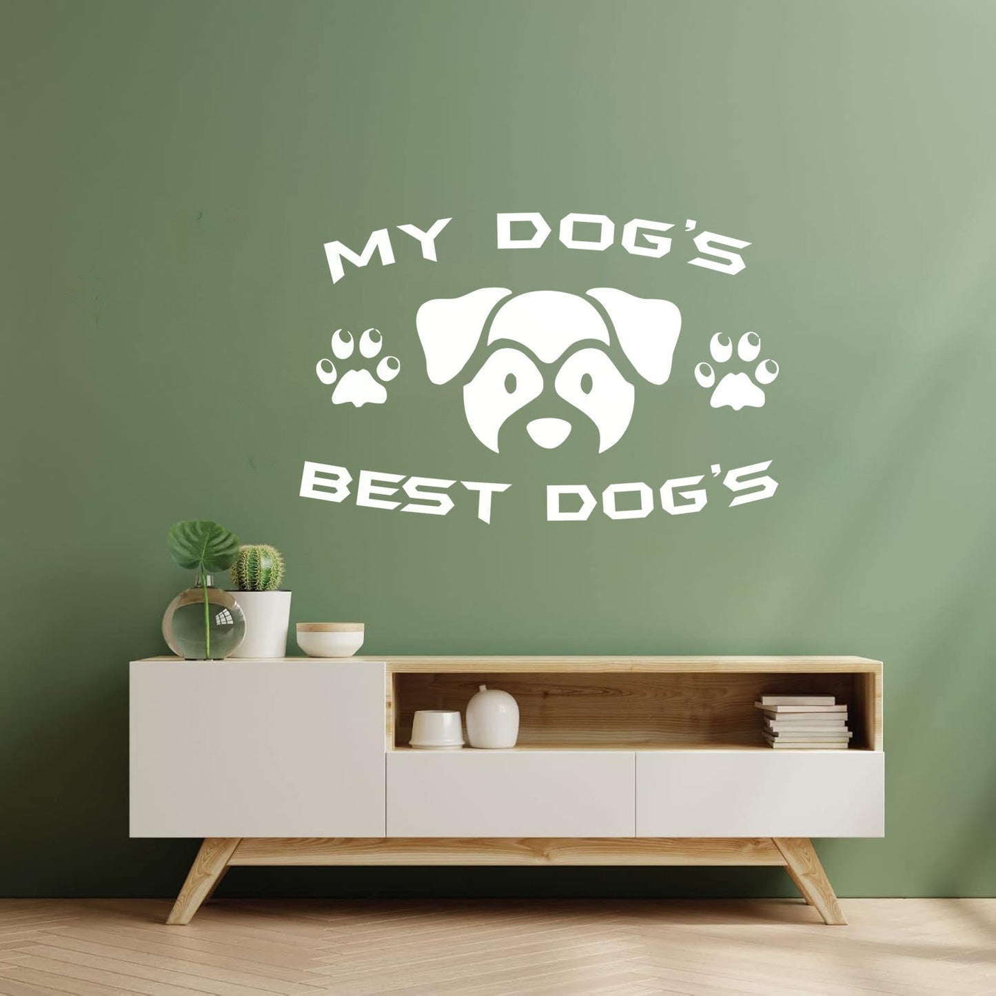 Vinyl Wall Decals Pet Dog Inscription Words Friend Puppy Equipped With Transfer Film Kit