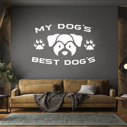 Vinyl Wall Decals Pet Dog Inscription Words Friend Puppy Equipped With Transfer Film Kit
