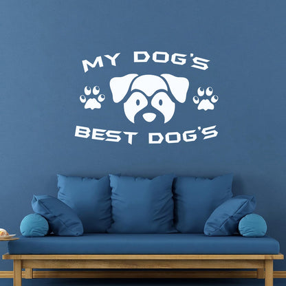 Vinyl Wall Decals Pet Dog Inscription Words Friend Puppy Equipped With Transfer Film Kit