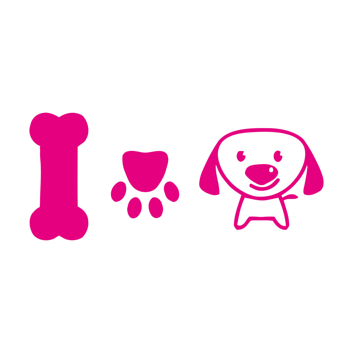 Wall Stickers Paster Paper Dog Puppy Love Pets Bone Nursery Multiple Size Options