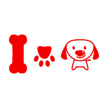 Wall Stickers Paster Paper Dog Puppy Love Pets Bone Nursery Multiple Size Options