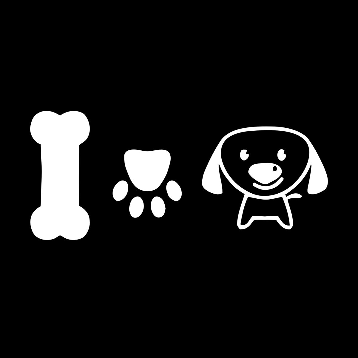 Wall Stickers Paster Paper Dog Puppy Love Pets Bone Nursery Multiple Size Options