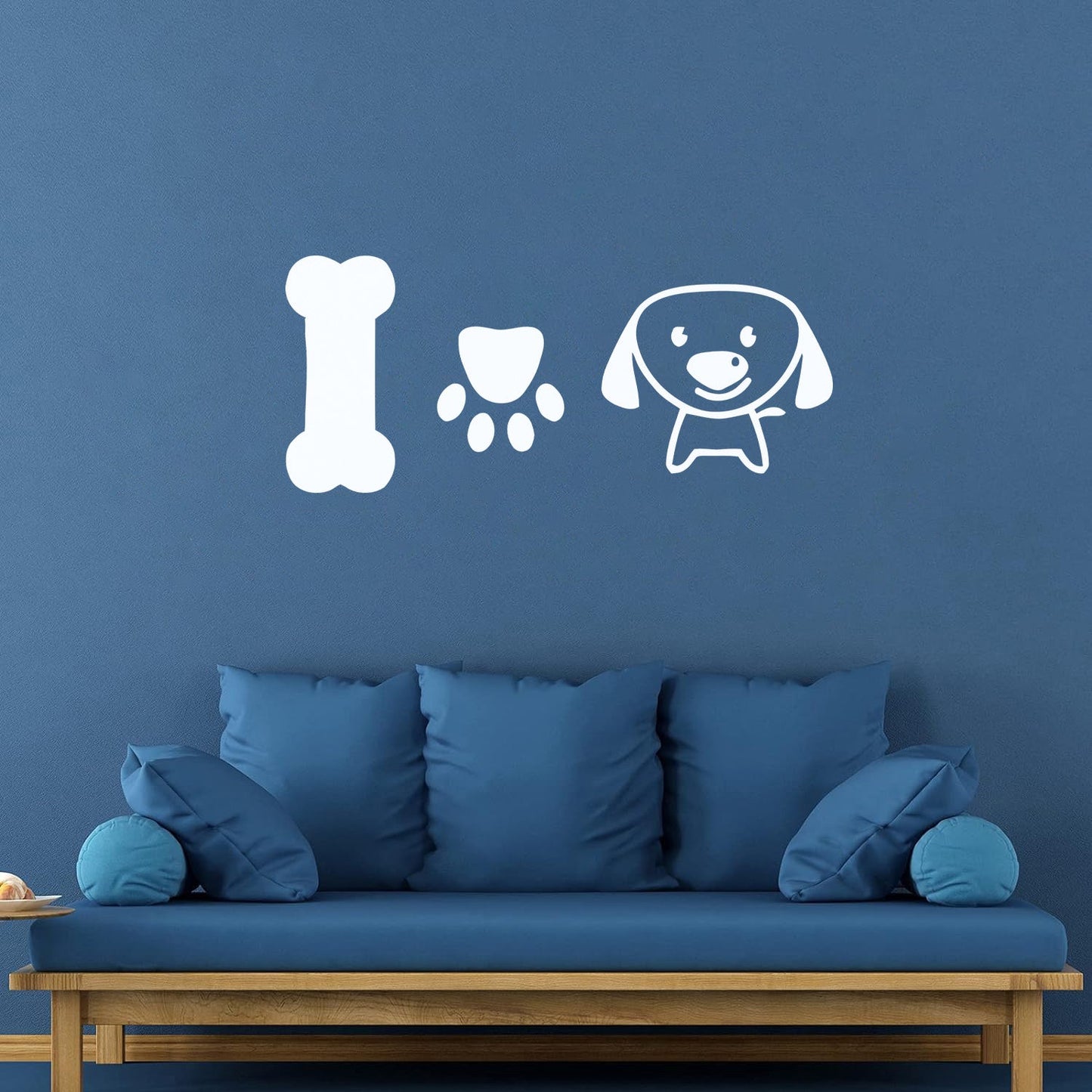 Wall Stickers Paster Paper Dog Puppy Love Pets Bone Nursery Multiple Size Options