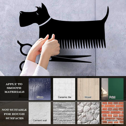Dog Pets Barbershop Haircut Store Salon Wall Vinyl Sticker Decor Waterproof