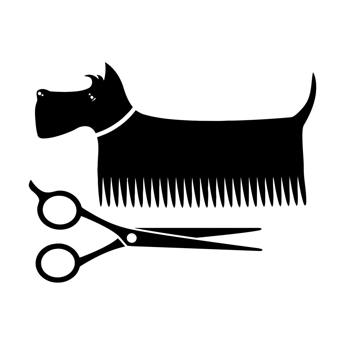 Dog Pets Barbershop Haircut Store Salon Wall Vinyl Sticker Decor Waterproof