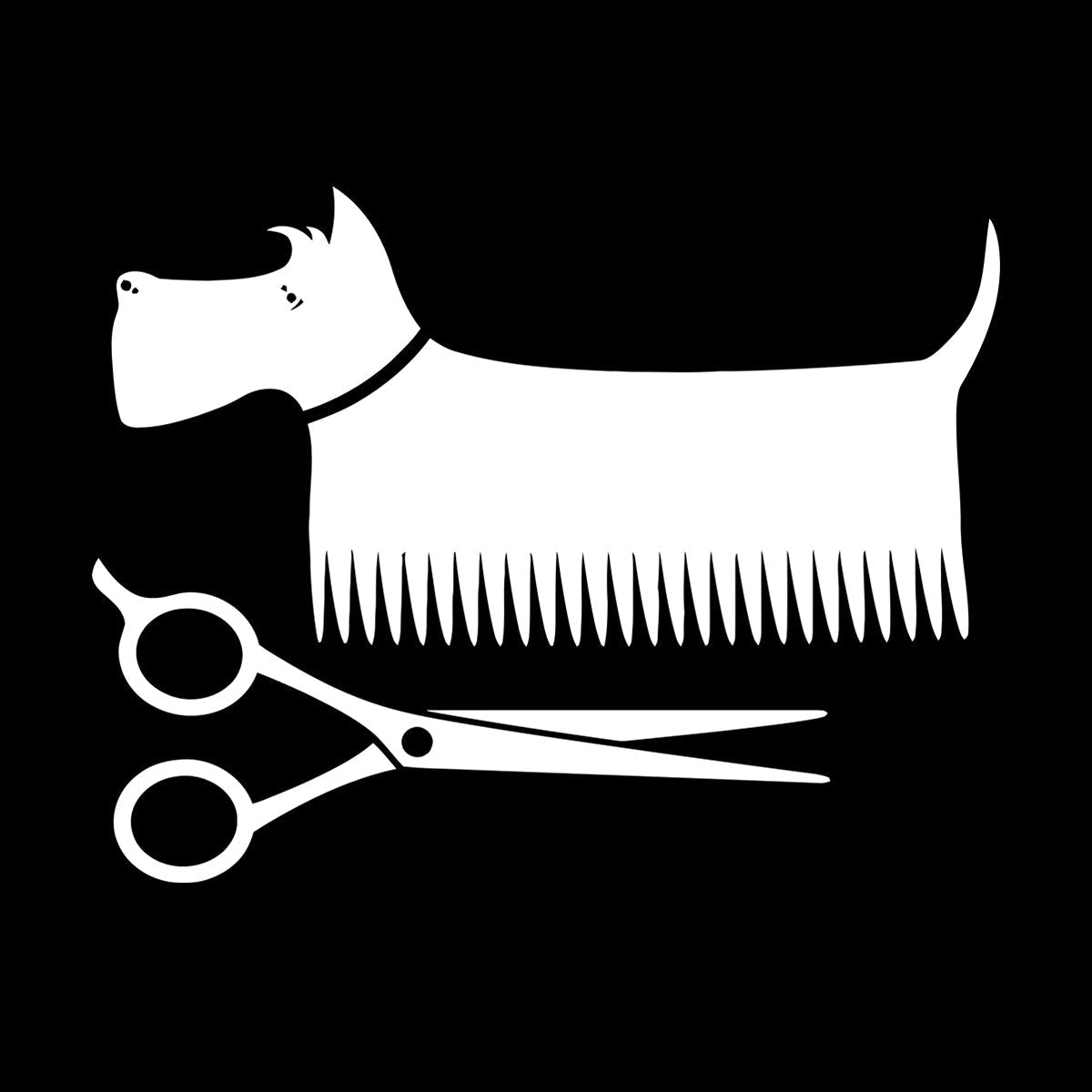 Dog Pets Barbershop Haircut Store Salon Wall Vinyl Sticker Decor Waterproof