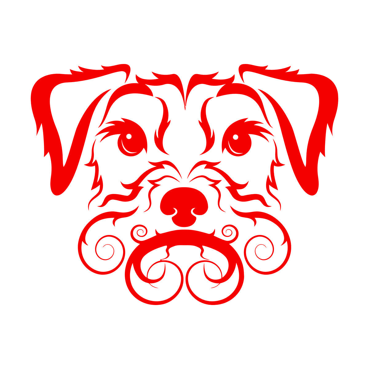 Fine Carving Stickers Pet Dog Cute Curly Haired Irish Terrier It Won'T Fall Off