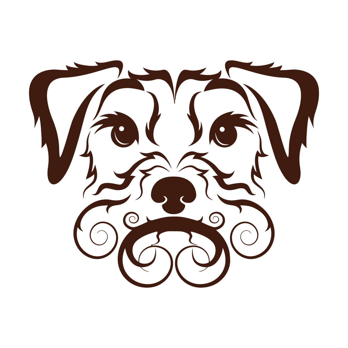 Fine Carving Stickers Pet Dog Cute Curly Haired Irish Terrier It Won'T Fall Off