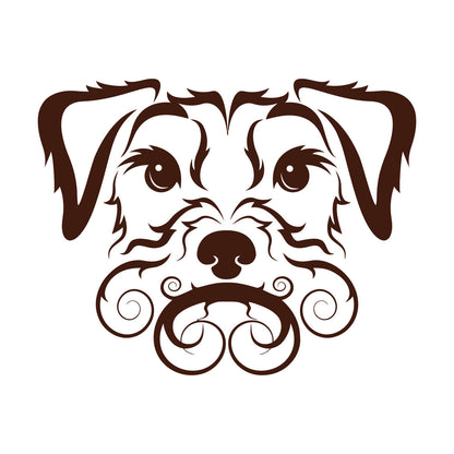 Fine Carving Stickers Pet Dog Cute Curly Haired Irish Terrier It Won'T Fall Off