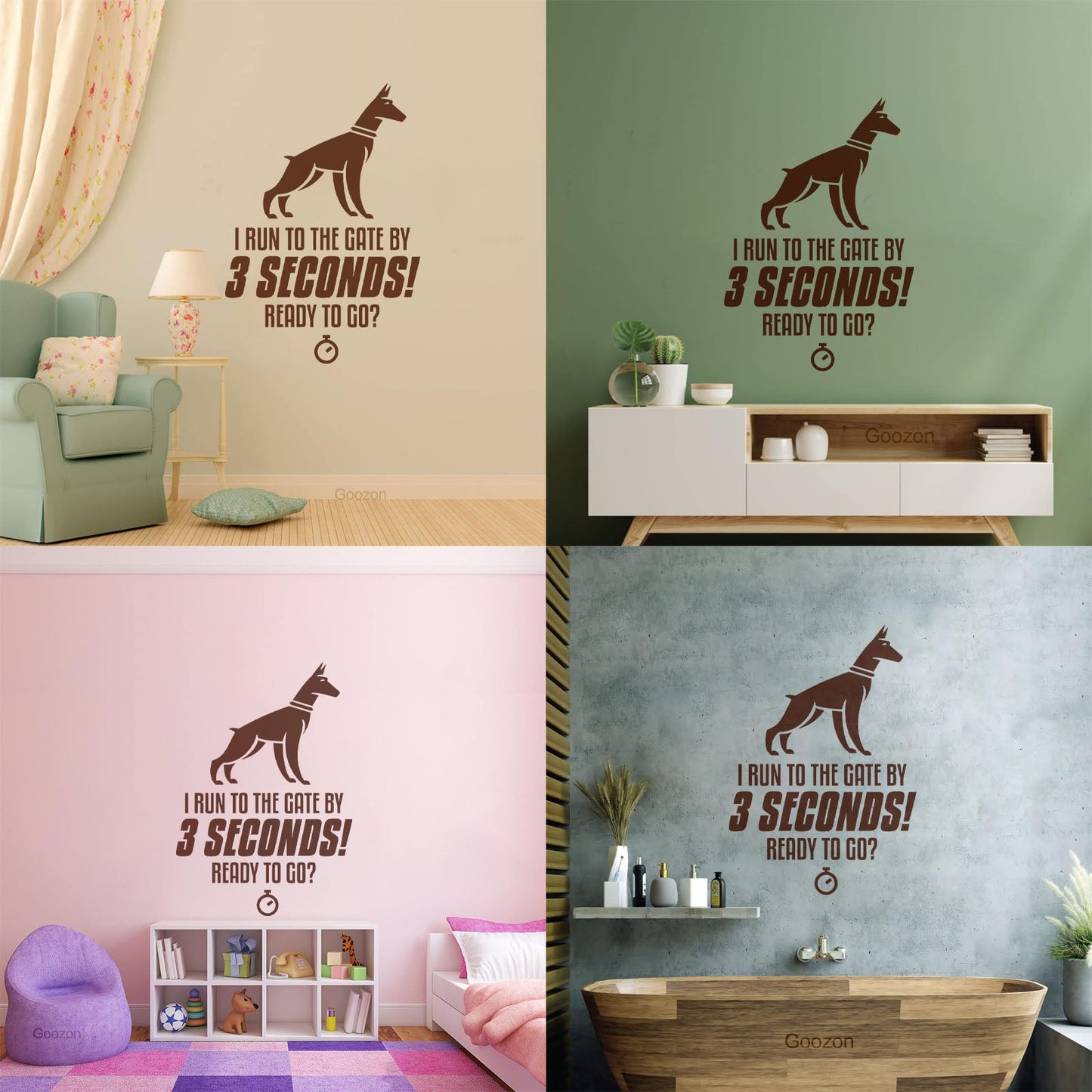 Wall Stickers Doberman Dog Breed Lovely Home Pets Personalized Customization