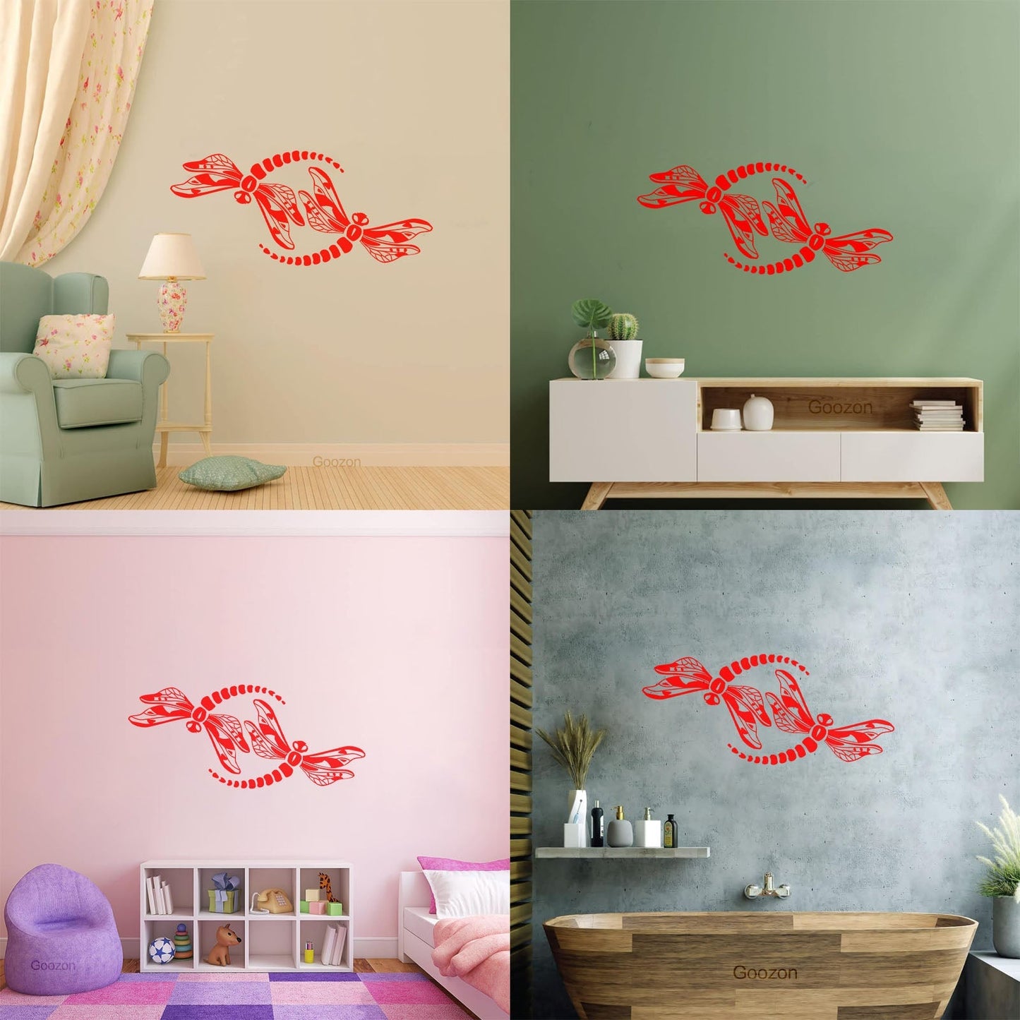 Abstract Dragonflies Insects Vinyl Wall Stickers Tattoo Culture