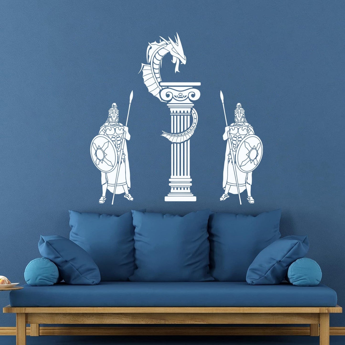 Engraving Decals Ancient Greece Warriors Dragon Boy Do Not Damage The Wall Surface