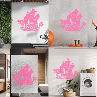 Wall Vinyl Sticker Decor Asian Chinese Dragon Boat Ation Easy Installation