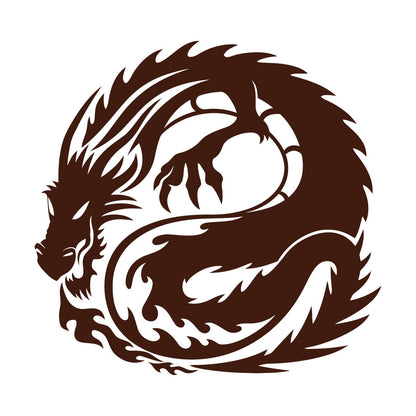 Lettering Decals Cartoon Asian Dragon Ornament Tattoos Can Modify And Add Information
