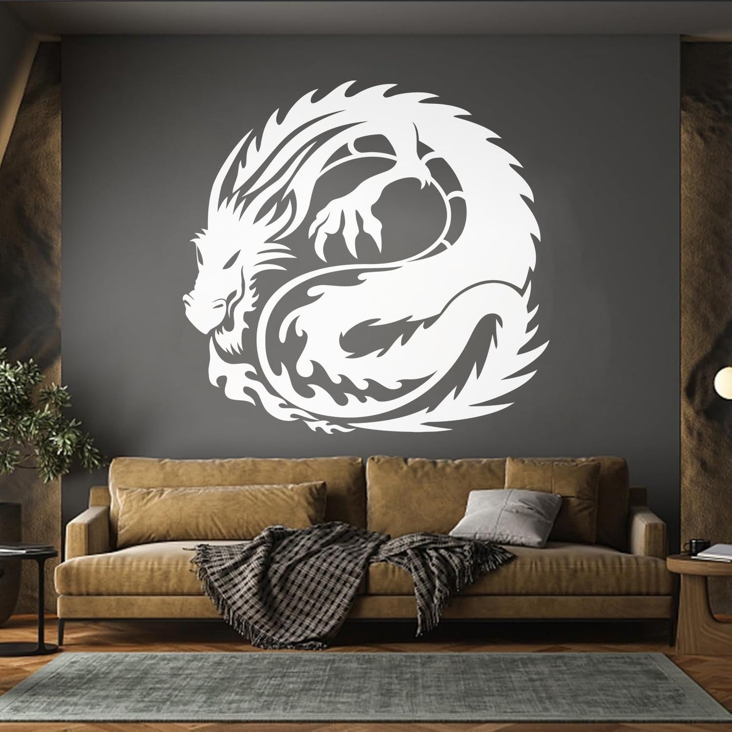 Lettering Decals Cartoon Asian Dragon Ornament Tattoos Can Modify And Add Information
