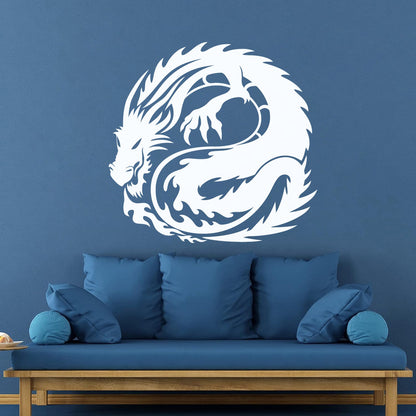 Lettering Decals Cartoon Asian Dragon Ornament Tattoos Can Modify And Add Information