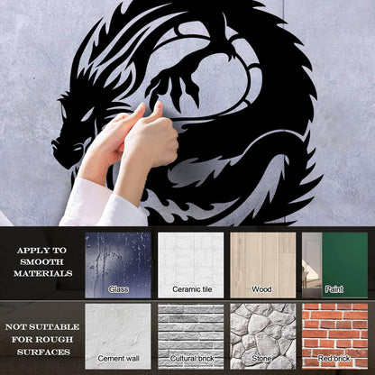 Lettering Decals Cartoon Asian Dragon Ornament Tattoos Can Modify And Add Information
