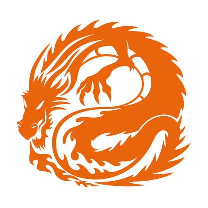 Lettering Decals Cartoon Asian Dragon Ornament Tattoos Can Modify And Add Information