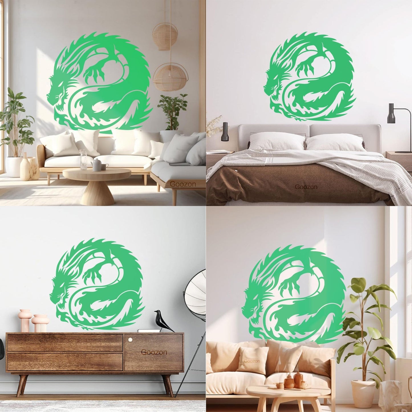 Lettering Decals Cartoon Asian Dragon Ornament Tattoos Can Modify And Add Information