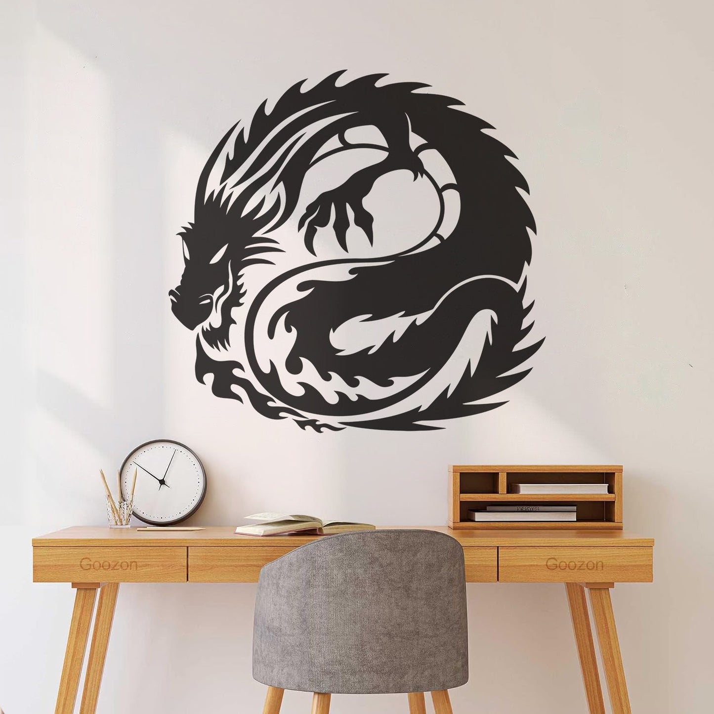 Lettering Decals Cartoon Asian Dragon Ornament Tattoos Can Modify And Add Information