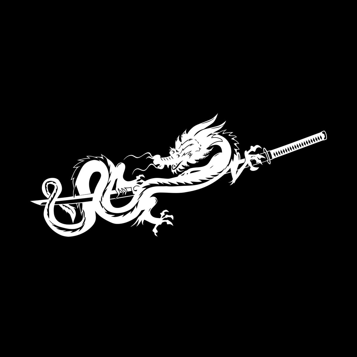 Engraving Decals Dragon Samurai Sword Warrior Asian Tattoo Culture