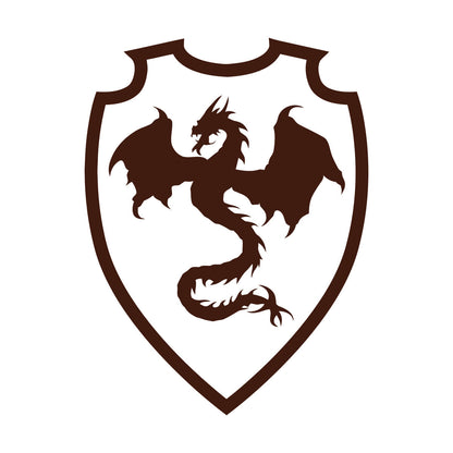 Stickers muraux Bouclier héraldique Dragon Chevalier Moyen Âge Garçons Autocollants