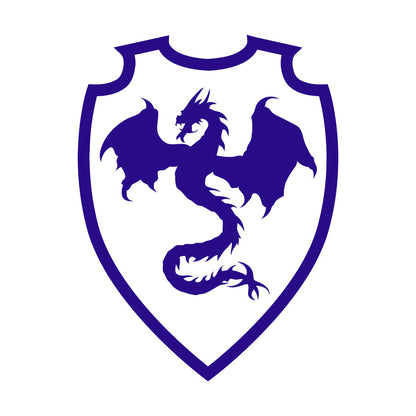 Stickers muraux Bouclier héraldique Dragon Chevalier Moyen Âge Garçons Autocollants