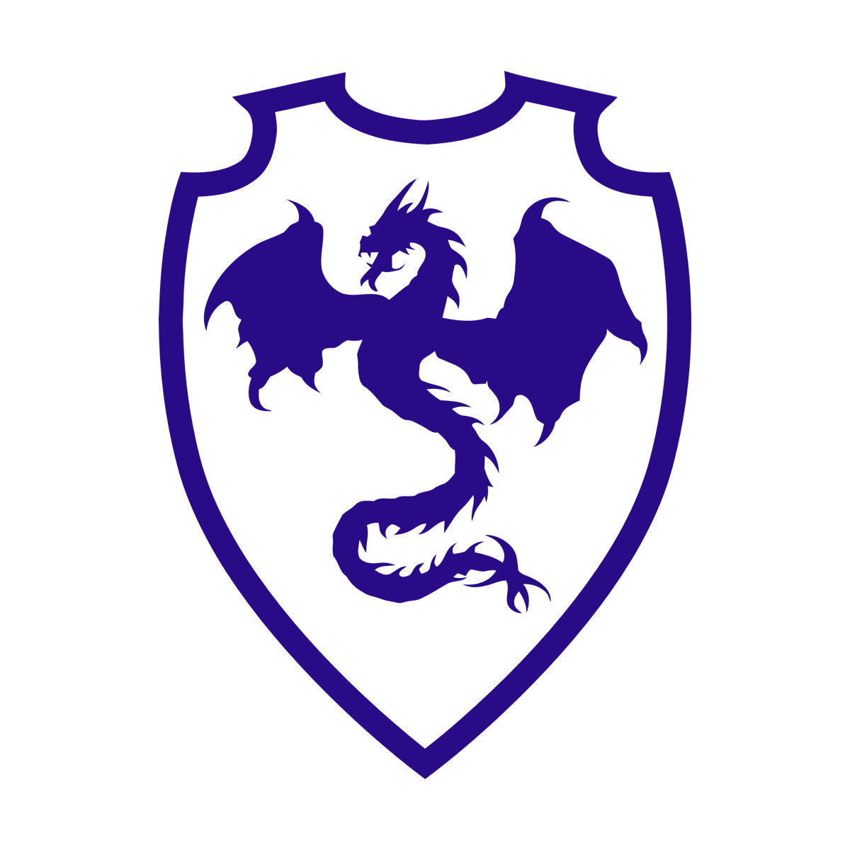 Wall Stickers Heraldic Shield Dragon Knight Middle Ages Boys Self Adhesive