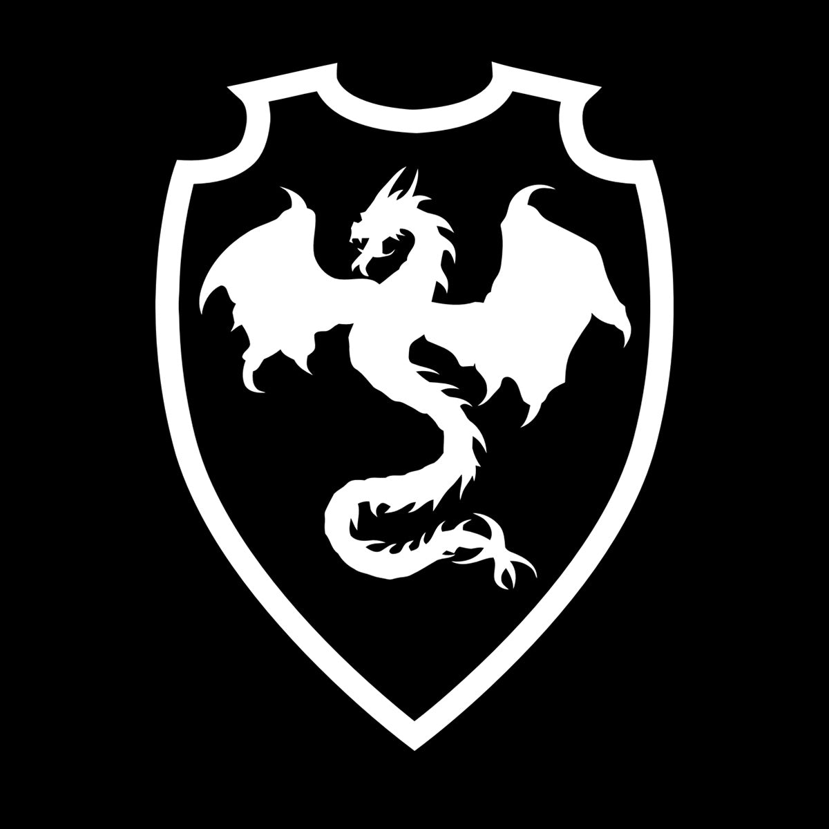 Wall Stickers Heraldic Shield Dragon Knight Middle Ages Boys Self Adhesive