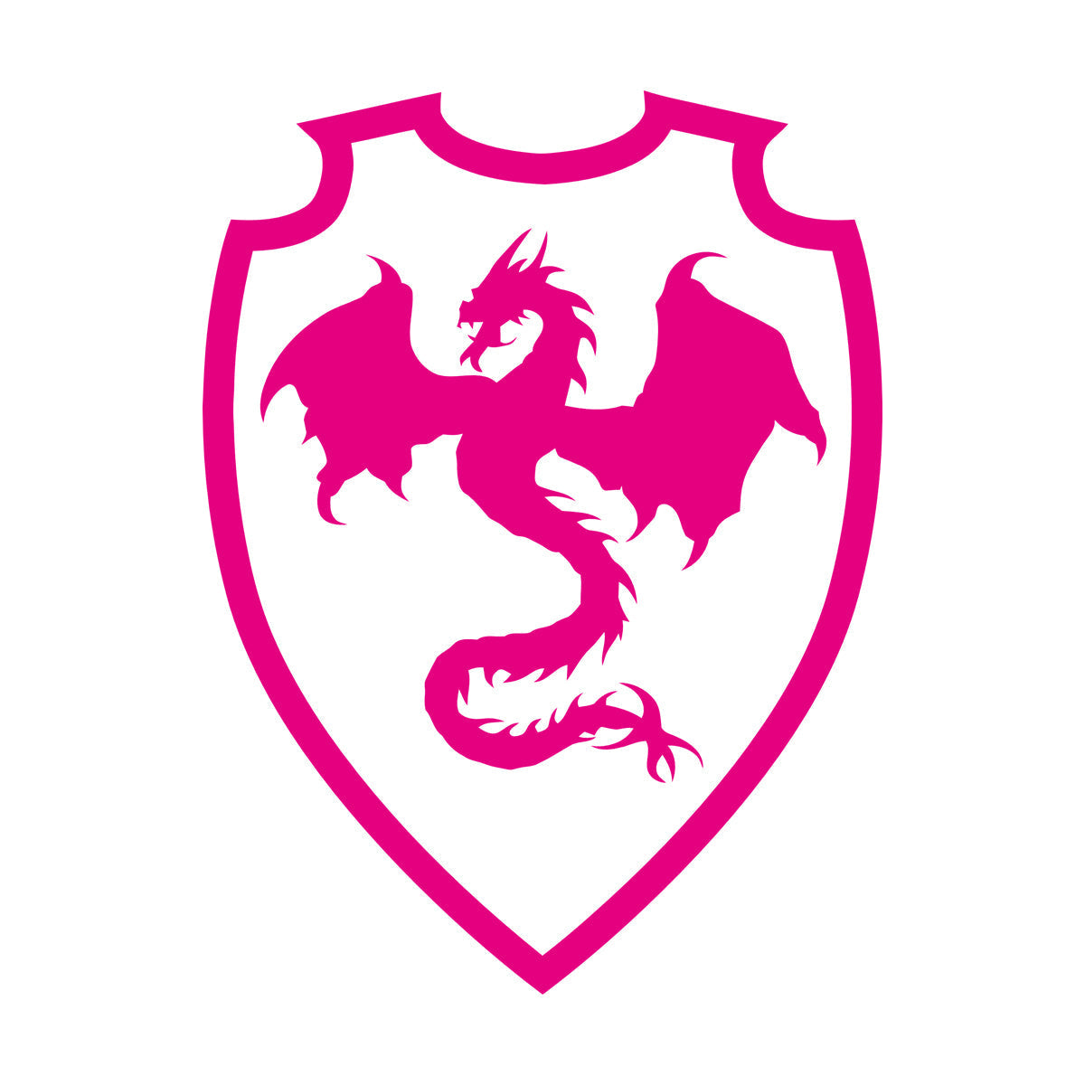 Stickers muraux Bouclier héraldique Dragon Chevalier Moyen Âge Garçons Autocollants